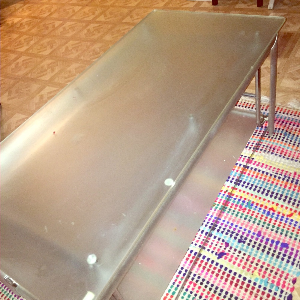 Glass coffee table